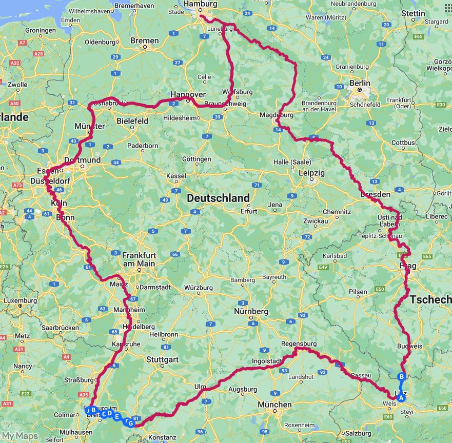 Neue Route von Norbert's Tour
