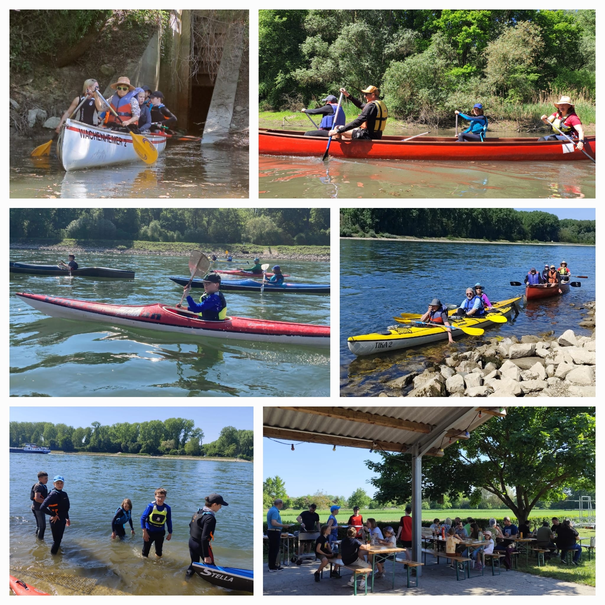 Mit Kajak und Kanadier durch die Rheinauen: Die 1. Mai Kanu-Tour des KVB Rheinsheim bot viel Spaß und eine entspannte Zeit am Wasser.