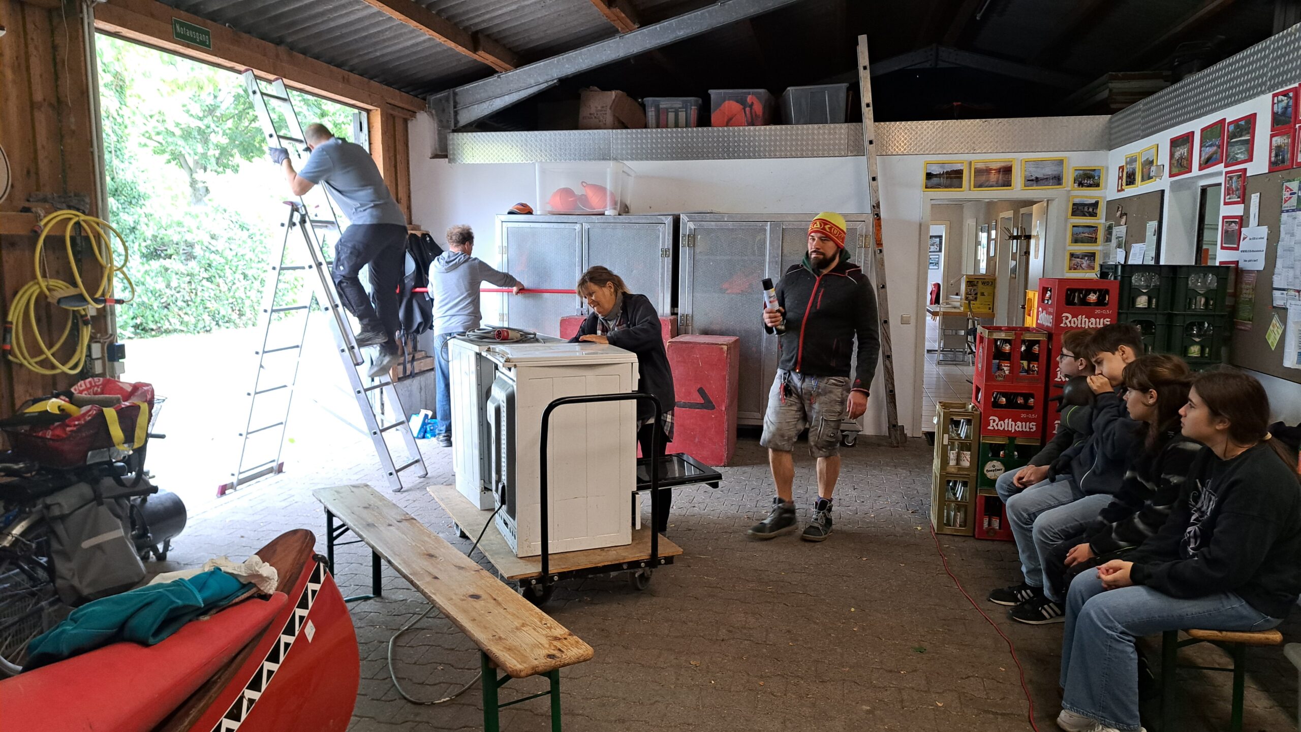 Arbeitseinsatz im Bootshaus