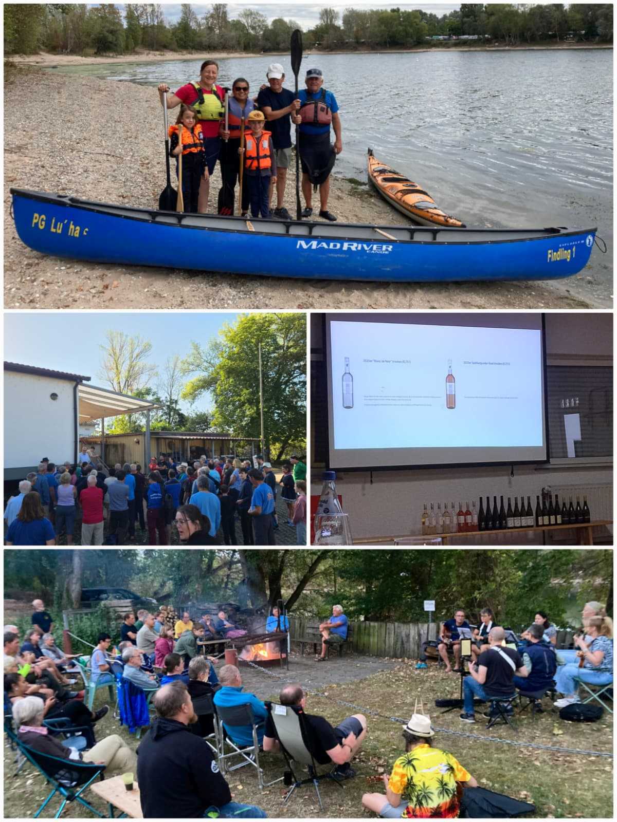 Die Verbandsfahrt bot sportliche Aktivitäten auf dem Wasser, kulinarische Höhepunkte wie die Pfälzer Weinprobe und einen geselligen Sommerabend am Lagerfeuer mit Musik und vielen Kanufreunden. (Foto: S. Kosian).